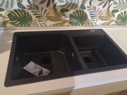 Cucina rovere chiaro moderna con penisola Ginevra in Offerta Outlet^Aran Sale