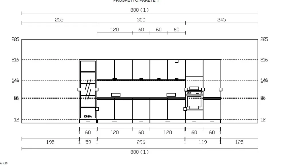 Imab Cucina rovere moro moderna lineare Teia- Cucine Lineari|Cucine Moderne