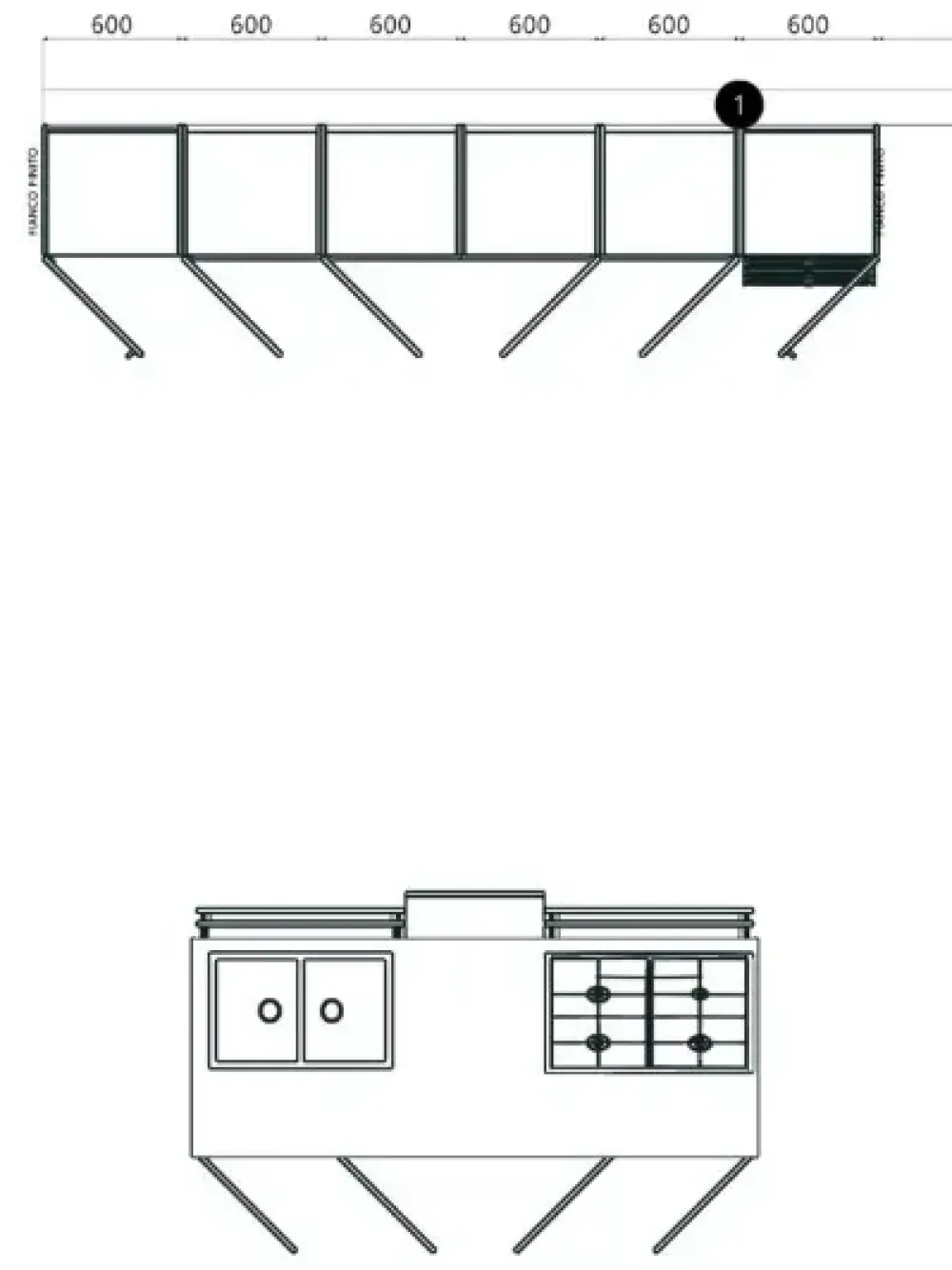 Cucina rovere moro moderna con isola Cucina con isola riga a soli 12000 Euro^Armony Clearance
