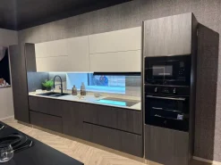 Outlet Cucina rovere moro moderna lineare Young in offerta Cucine Lineari|Cucine Moderne