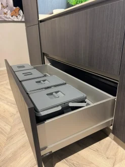 Outlet Cucina rovere moro moderna lineare Young in offerta Cucine Lineari|Cucine Moderne