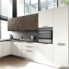 Cucina moderna ad angolo bianca in laminato opaco Cucina mod.city con lavello ad angolo in promo-sconto del 30%^S75 Clearance