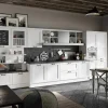 Online Cucina country lineare bianca in laccato opaco Tabia 6 Cucine Lineari|Cucine Country