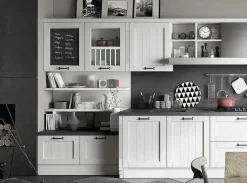 Online Cucina country lineare bianca in laccato opaco Tabia 6 Cucine Lineari|Cucine Country