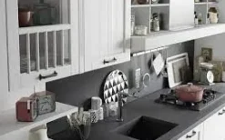 Online Cucina country lineare bianca in laccato opaco Tabia 6 Cucine Lineari|Cucine Country