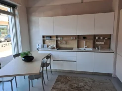 Discount Cucina moderna ad angolo bianca in laminato materico Infinity Cucine Ad Angolo|Cucine Moderne