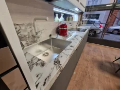 Arredo3 Cucina Tekna design bianca lineare scontata 39%- Cucine Lineari|Cucine Design