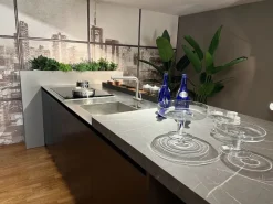Arredo3 Cucina Time + asia moderna rovere moro con isola scontata 50%- Cucine Ad Isola|Cucine Moderne