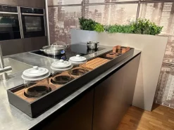 Arredo3 Cucina Time + asia moderna rovere moro con isola scontata 50%- Cucine Ad Isola|Cucine Moderne