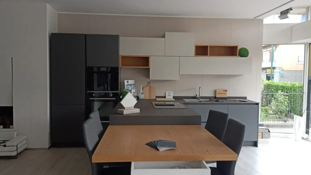 Arredo3 Cucina Time laccata opaco con penisola con un ribasso imperdibile- Cucine Con Penisola