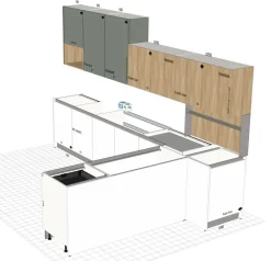 Gentili Group Cucina Time moderna bianca con penisola scontata 40%- Cucine Con Penisola|Cucine Moderne