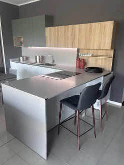 Gentili Group Cucina Time moderna bianca con penisola scontata 40%- Cucine Con Penisola|Cucine Moderne