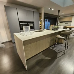 Arredo3 Cucina Time moderna grigia con isola scontata 30%- Cucine Ad Isola|Cucine Moderne