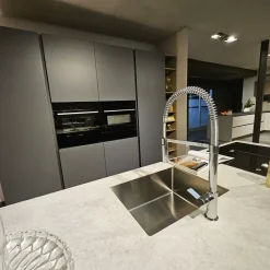 Arredo3 Cucina Time moderna grigia con isola scontata 30%- Cucine Ad Isola|Cucine Moderne