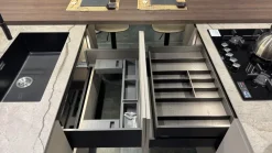 Binova Cucina tortora design con isola Bluna a soli 21900 Euro- Cucine Ad Isola|Cucine Design