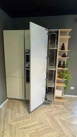 Cucina tortora moderna ad angolo Infinity scontata^Stosa Hot