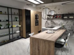 Cucina tortora moderna con penisola Xl in Offerta Outlet Cucine Con Penisola|Cucine Moderne