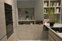 Cucina tortora moderna con penisola Motus^Scavolini New