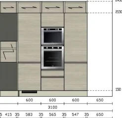 Cucina tortora moderna con penisola Motus^Scavolini New