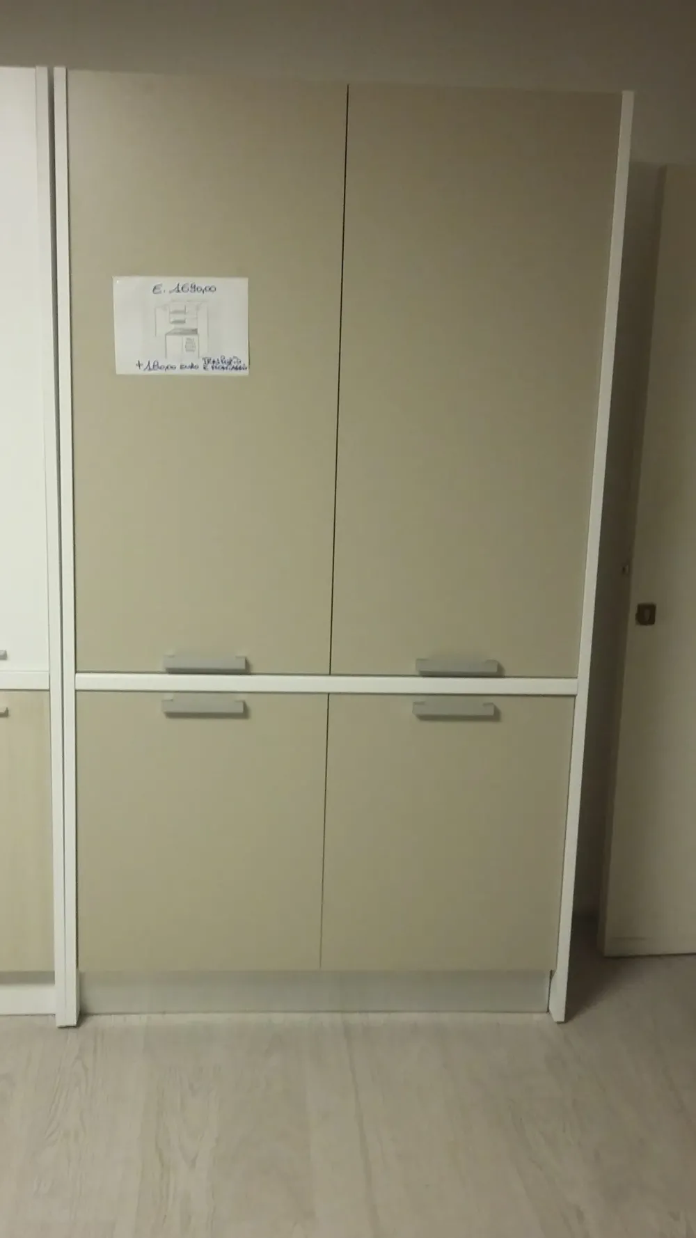 Cucina tortora moderna lineare Cucina monoblocco artica 125 in Offerta Outlet^Artigianale Hot