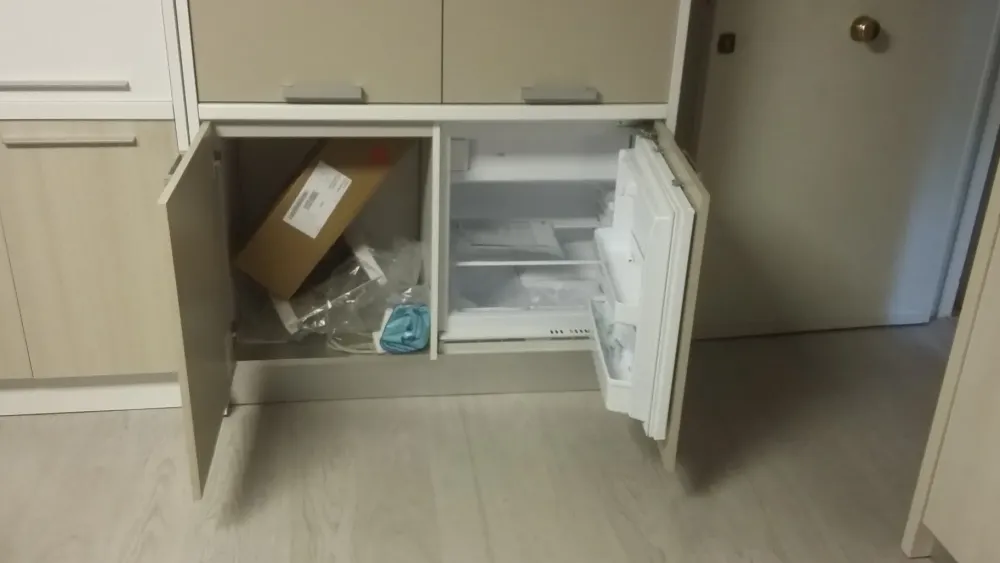 Cucina tortora moderna lineare Cucina monoblocco artica 125 in Offerta Outlet^Artigianale Hot