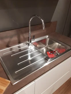 Cucina Traccia moderna bianca ad angolo scontata 45%^Febal New