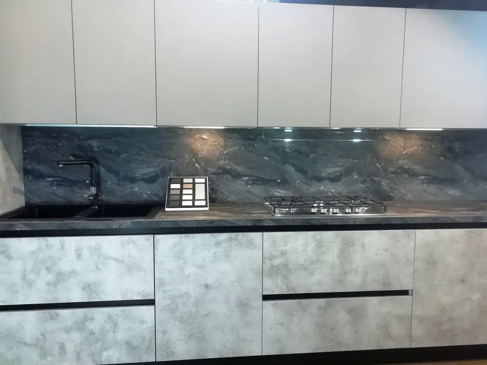 Outlet Cucina Voque moderna tortora ad angolo Cucine Ad Angolo|Cucine Moderne