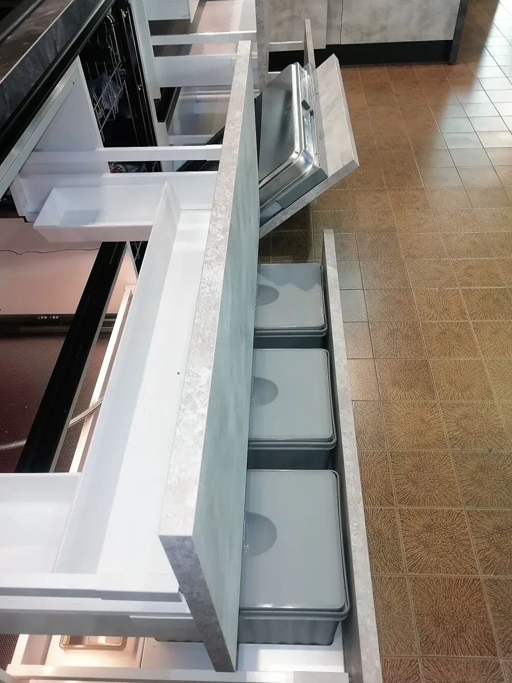 Outlet Cucina Voque moderna tortora ad angolo Cucine Ad Angolo|Cucine Moderne