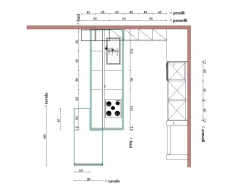 Snaidero Cucina Way moderna grigio con penisola scontata 60%- Cucine Con Penisola|Cucine Moderne