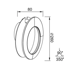 Da parete applique 8464 toronto mantra lampada da parete led stile Moderna con forte sconto^Collezione esclusiva Hot