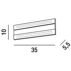Hot Da parete applique 6960b ln applique led 25w 4.000°k perenz Trasparente a prezzi outlet Applique Da Parete