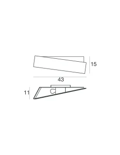 Best Da parete applique in metallo Zig zag 6986 lampada da parete a prezzo Outlet Applique Da Parete