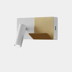 Clearance Da parete applique stile Moderna Leds c- 4  applique e- lamp mini bianco/oro opaco led 3,2w in offerta outlet Applique Da Parete