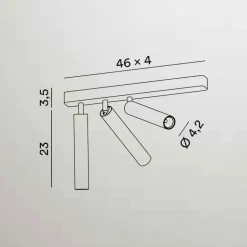 Sale Da soffitto plafoniera in metallo 8244  perenz plafoniera 3 spot led   in Offerta Outlet Plafoniere Da Soffitto