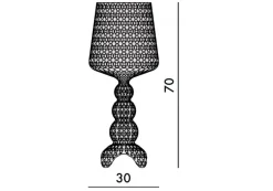 New Da tavolo in altro Kabuki a prezzo Outlet Lampade Da Tavolo