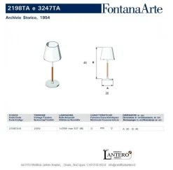 Fontana Arte Da tavolo in metallo 2198ta   a prezzo scontato- Lampade Da Tavolo