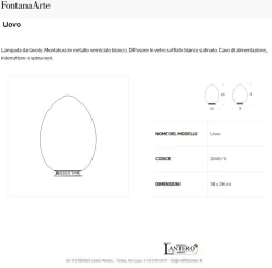 Fontana Arte Da tavolo Uovo piccolo con un ribasso esclusivo- Lampade Da Tavolo