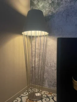 Cantori Da terra Sofia piantana alta paralume corto Oro a prezzi outlet- Lampade Da Terra