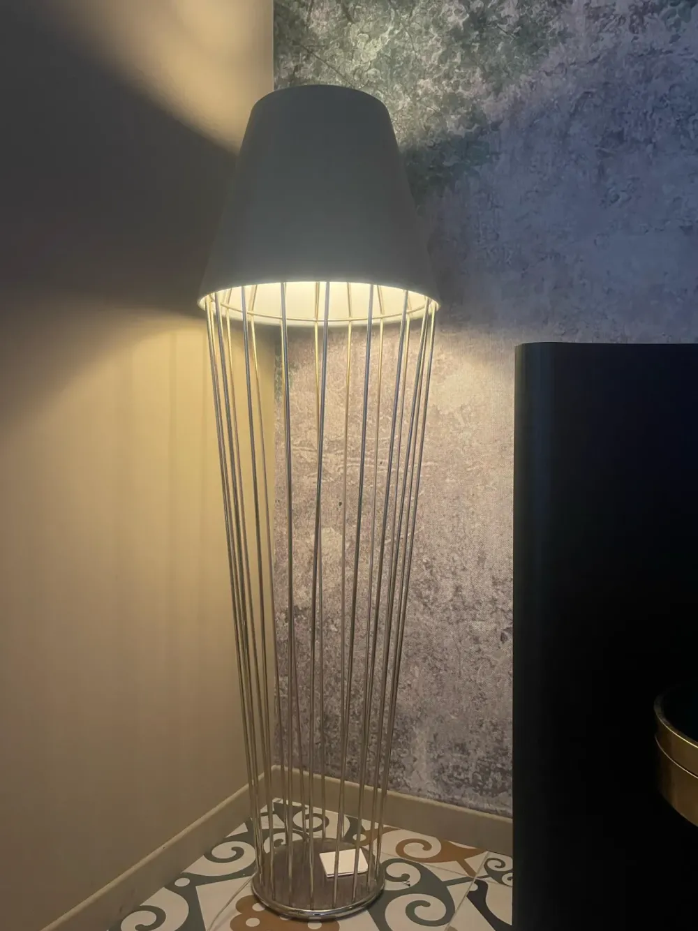 Cantori Da terra Sofia piantana alta paralume corto Oro a prezzi outlet- Lampade Da Terra