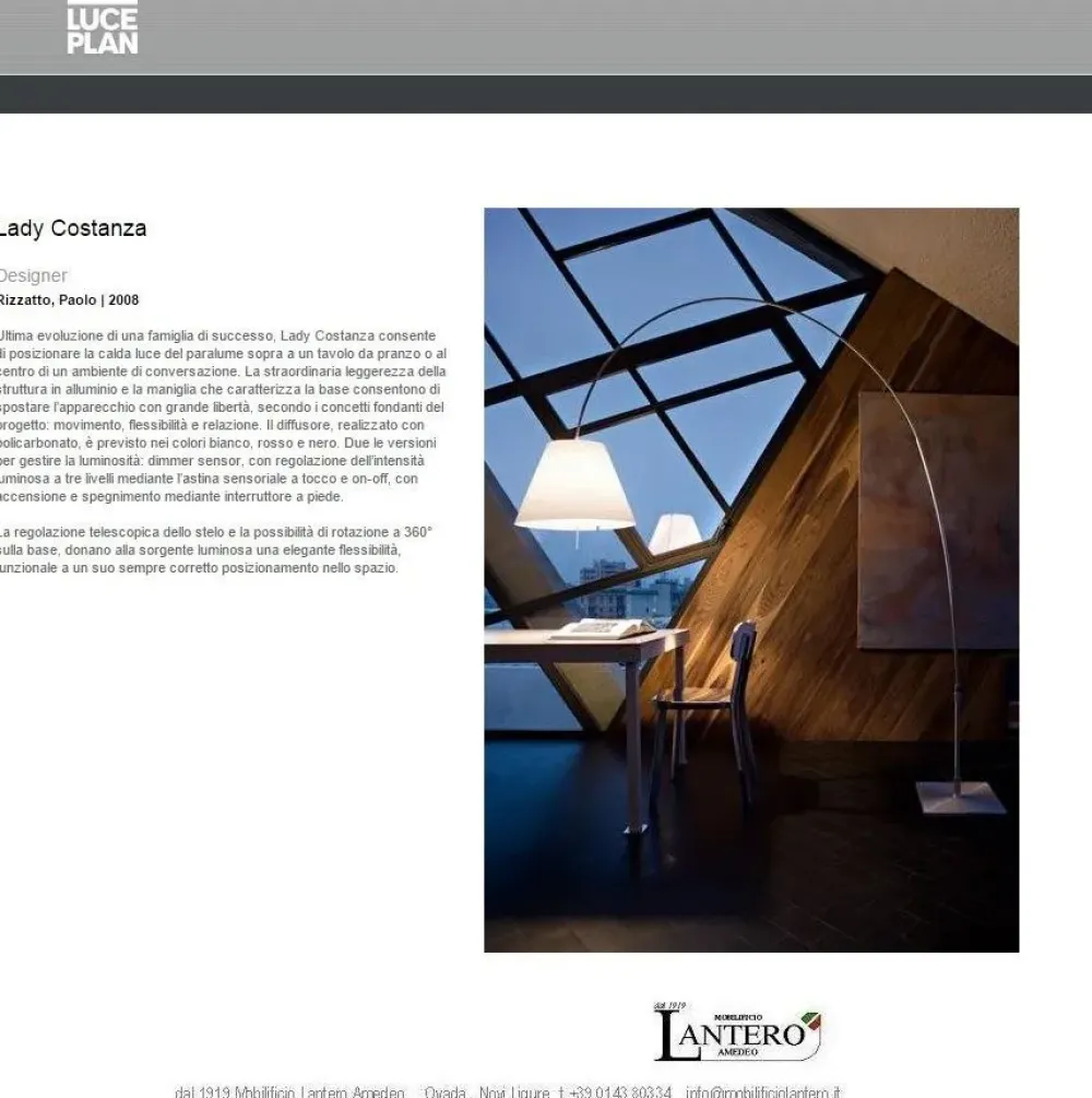 Outlet Da terra in metallo Costanza lady lampada da terra in Offerta Outlet Lampade Da Terra