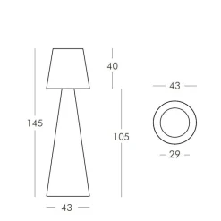 Da terra Lampada pivot small outodoor a prezzo Outlet^Slide Best