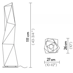 Best Da terra Diamond large Bianco a prezzi convenienti Lampade Da Terra