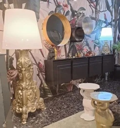 Slide Da terra stile Design Madame of love gold a prezzi outlet- Lampade Da Terra