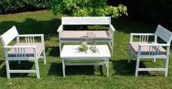 Cosma Outdoor living Divani da giardino : modello Bali bianco in Offerta Outlet- Divani Da Giardino