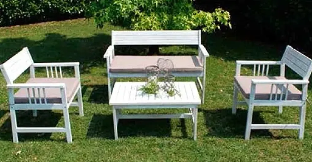 Cosma Outdoor living Divani da giardino : modello Bali bianco in Offerta Outlet- Divani Da Giardino