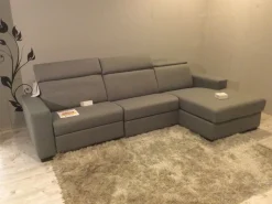 Divani letto con penisola tessuto in poliuretano   in Offerta Outlet Divani