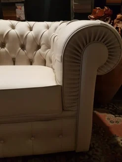 Divano 800 in Ecopelle non sfoderabile  di scontato 50%^Artigianale Clearance