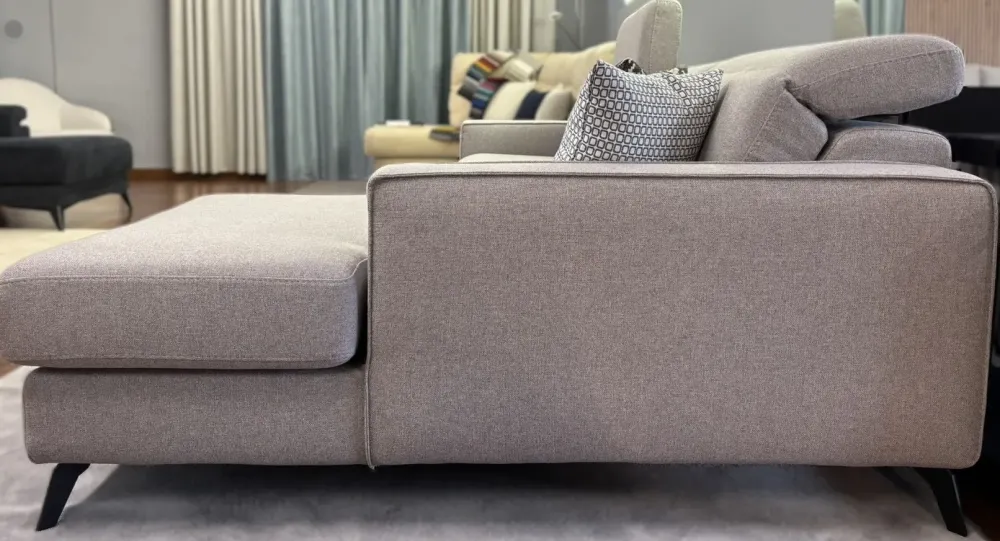 Divano angolare con relax cristofer tessuto in poliuretano in Offerta Outlet^Artigianale New