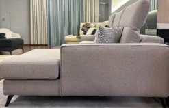 Divano angolare con relax cristofer tessuto in poliuretano in Offerta Outlet^Artigianale New