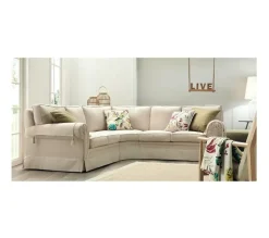 Outlet Divano angolare Divano angolare piuma modello fiore ad un prezzo conveniente Divani